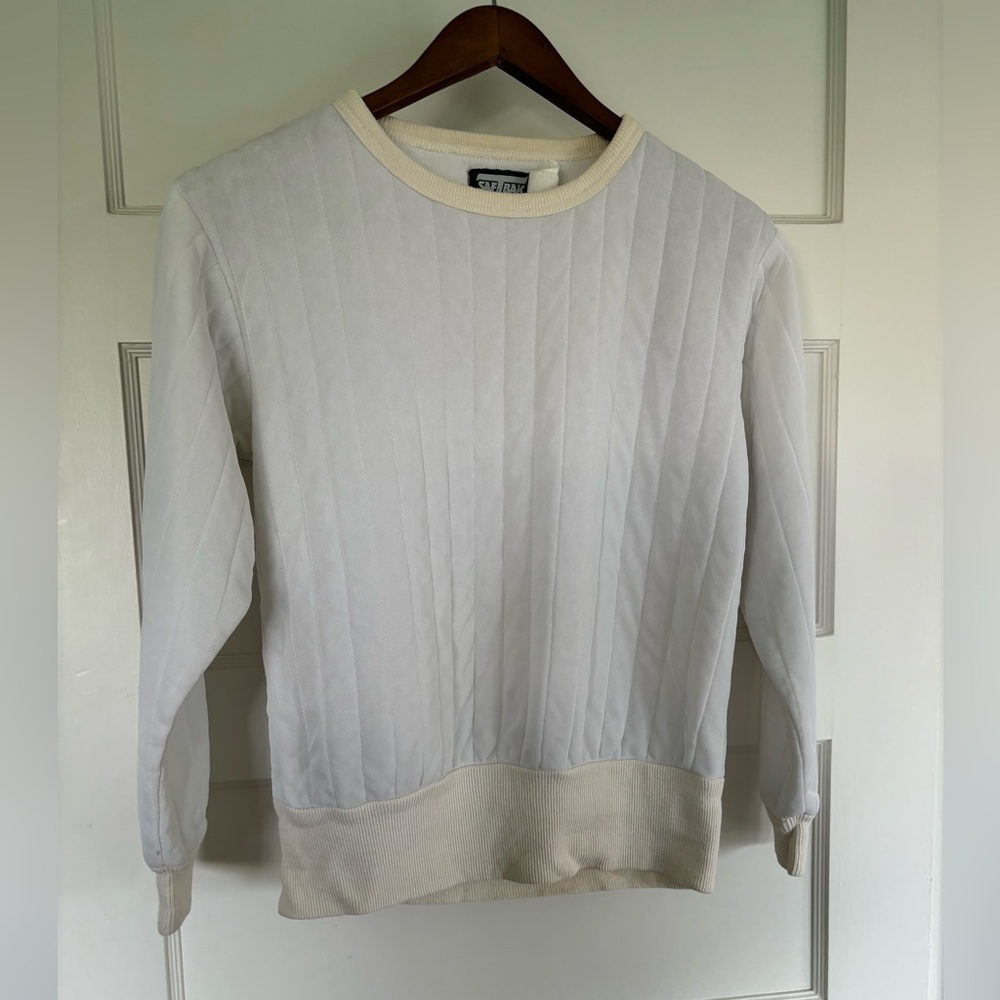 Vintage quilted nylon shell sweatshirt